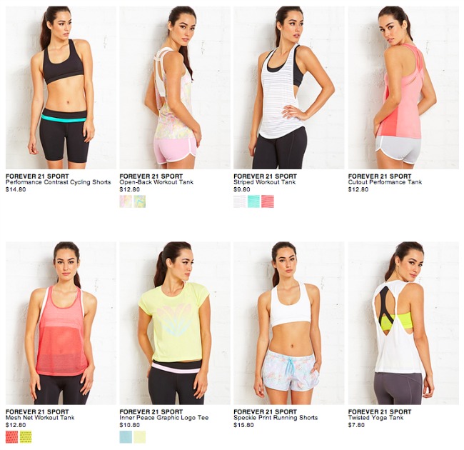 forever 21 workout tops