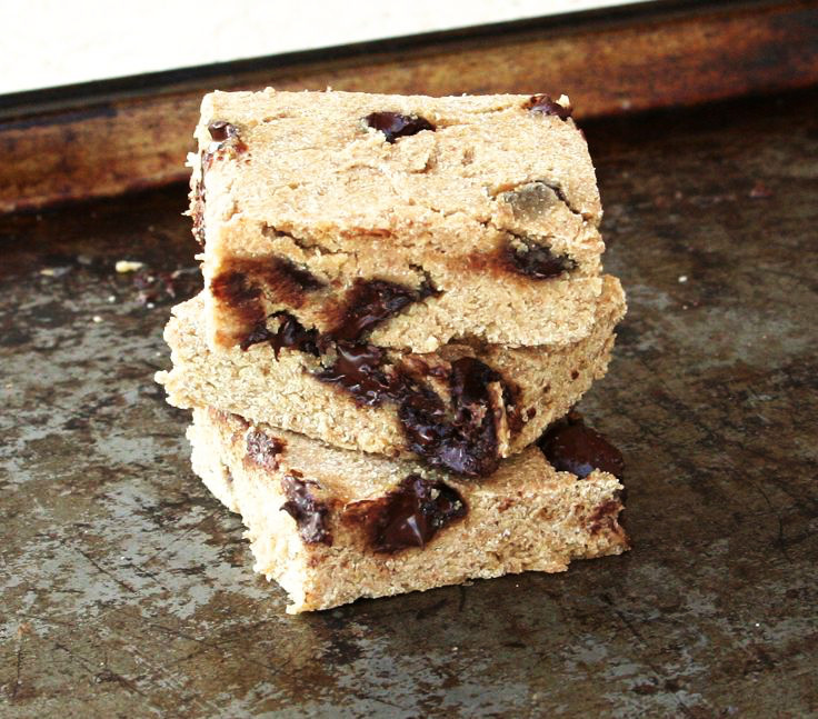High Protein and Healthy Chocolate Chip Blondies Recipe